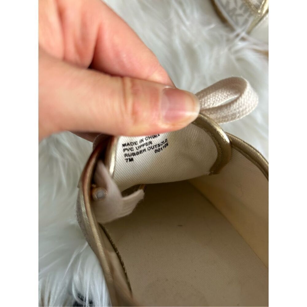 MICHAEL KORS Women's MK Signature Kristy Espadrille Flat Sneakers US Size 7M whi - Picture 8 of 9